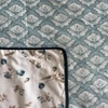 Noa White & Green Floral Cotton Dohar Set Of 2 Reversible Single Bed 300 Tc Size 240 X 160 Cms