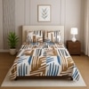 Multicolor Abstract 210 TC Mix Cotton Flat Single Bed Size Bedsheet With 2 Pillow Cover From Threads