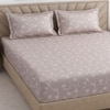 Vine Shade Floral Cotton 400 Tc Fitted Super King Size Bedsheet With 2 Pillow Covers