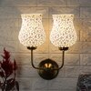 Devansh Metal Electric Wall Light in Gold Colour with Multicolor Shade Count of 2 Lights