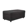 Doe Buck Modern Tufted Storage Ottoman Bench in Grey Colour