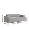 Comforthaven Wood 2 Seater With Upholstery Non Storage Sofa In Grey Colour