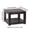 Lisbon Sheesham Wood Tea Table In Mahogany Finish