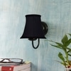 Devansh Black Wall Mounted Lamp With Black Cotton Shade