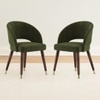 Celia Accent Dining Chair in Deep Olive Velvet Colour