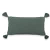 Moss Knit Wreath Green Cotton Knitted Decorative Cushion Cover 12 x 20 Inches