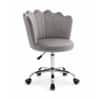 Doe Buck Preglo Grey Velvet Upholstered Swivel Office Chair