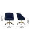 Doe Buck Clemence Modern Blue Tufted Velvet Office Chair