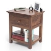 Snooze Solid Wood Bedside Table in Teak Finish