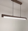 Slimline 48 Baton Brown Solid Wood Single Hanging Light