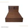 Maverick Engineered Wood Double Bed With Head Board Storage in Columbian Walnut Finish