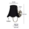 Devansh Steel Wall Mounted Lamp With Black Cotton Shade