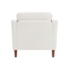 Menta Boucle Fabric Lounge Chair in White Colour