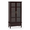 Malabar Bookshelf Display Cabinet 55 book Capacity in Mango Mahogany Finish