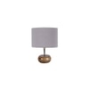 Genevieve Grey cotton & solid wood table lamp