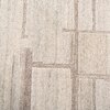 Handmade Wool Shaped Rug Modern Abstract Beige 8 x 10 Feet Carpet