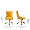 Doe Buck Swen Luxury Yellow Tufted Velvet Office Chair