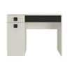 Kristina Study Desk with Shuttered Cabinet and 2 Drawers in Ivory Carbon Black Colour