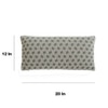 Geometric Knit Cotton Cushion Cover  Fossil Natural 12X20  Inches