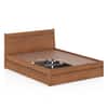 Basel Solid Wood Queen Size Box Storage Bed In Amber Walnut Finish