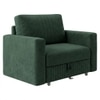 Alfon 1 Seater Velvet Pull Out Sofa Cum Bed with Storage In Green