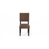 Newport wood Dining Chair in Taupe Brown Velvet Upholstery with MAHAGONY FINISH