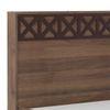 Macy Engineered Wood King Size Non Storage Bed In Classic Walnut Finish
