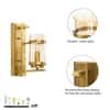 Hayward Brass and Glass Wall Light