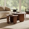 Circa Solid Wood Coffee Table Set of Two in Brown Colour