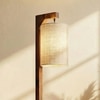 Elementary Beige Jute Floor Lamp with Beige Jute Base