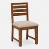 Arbor Dining Chair Set of 2 in Honey Finish with Cushioned Seats in Beige Colour