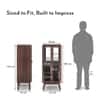 Boisdale Solid Wood Bar Cabinet (Walnut Finish)