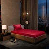 Stoa Paris 300TC UltrSatin Single Bedsheet Set Satin Single Flirty Red