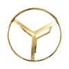 Metalsmith Marble Side Table in Gold Finish