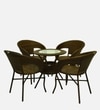 Ballarat  Wicker Table And Chair Set In  Brown Dual Tone Finish