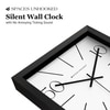 Minimal Square Wooden Wall Clock with 50–30–10 Numeric Dial