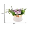 Enchanting Artificial Purple Bloom In White Planter
