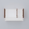 3 Doors Modular Wall Mounted Kitchen Cabinet With Organizer Shelf In Aisan Walnut Finish