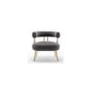 Bonnita Solid Wood Accent Chair in Grey Colour