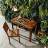 Nima Solid Sheesham Wood 4  Seater Dining Table In Provincial Teak Finish