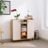 Hexa Engineered Wood Bookshelf Multipurpose Storage Rack in Giant Wood and Frosty White Colour