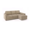 Apollo Compact Sofa (Colour : Sandshell Beige, Cushion : Hard, Back Type : Regular, Seating Capacity : Right Aligned 2 Seater + Right Aligned Chaise + Ottoman)