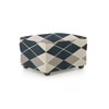 Ottoman Navy Cubes Sofa Cover