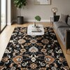 Presto Black Traditional Hand Tufted Wool Carpet 4X6 Feet