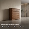 Tuscany Solid Wood Chest of 5 Drawers in Natural Teak Finish