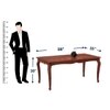 Kade Solid Wood 6 Seater Dining Table in Brown Finish