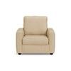 Apollo Compact High Back 1 Seater Fabric Sofa in Pearl Colour