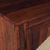Sheesham Wood 4 Door Sideboard In Honey Oak Finish