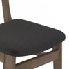 Lunar Solid Wood and Carrara White 4 Seater with 4 Lunar Dining Chair (Finish: Danish Walnut, Colour: Urban Grey Premium Chenille)