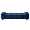 Melon Velvet 5 Feet Ottoman Bench in Navy Blue Color